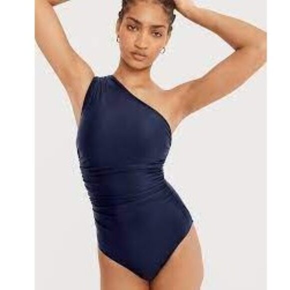 J. Crew Other - New J Crew Ruched one-shoulder one-piece P2319